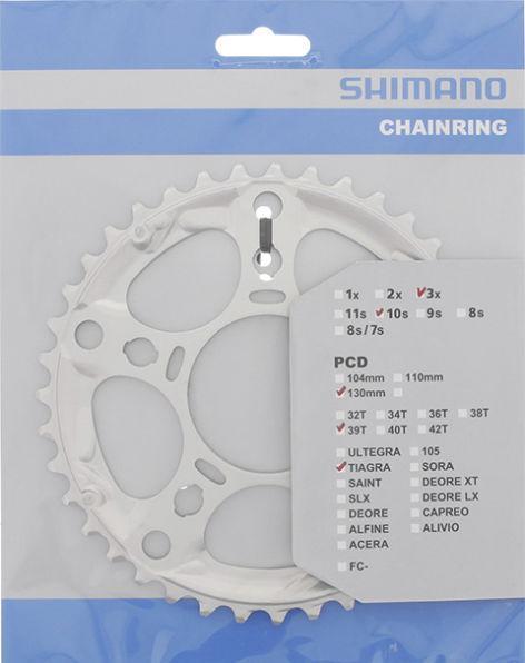 Actual product image Shimano Tiagra FC-4603 chainring silver (39)