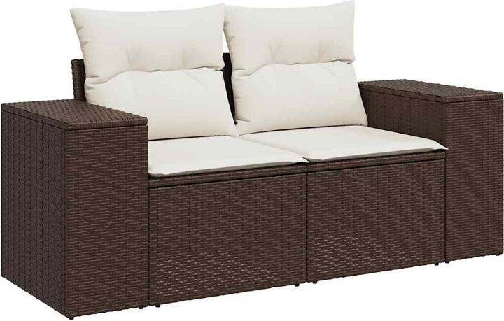 Produktbild VidaXL Gartenmöbel Sofa Garnitur Lounge Sitzgruppe 7-tlg. Braun Poly Rattan