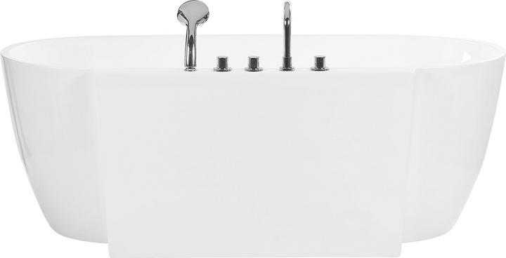 Actual product image Beliani Bathtub freestanding white with tap oval 170 x 80 cm ROTSO (286 l, 80 cm, 170 cm)