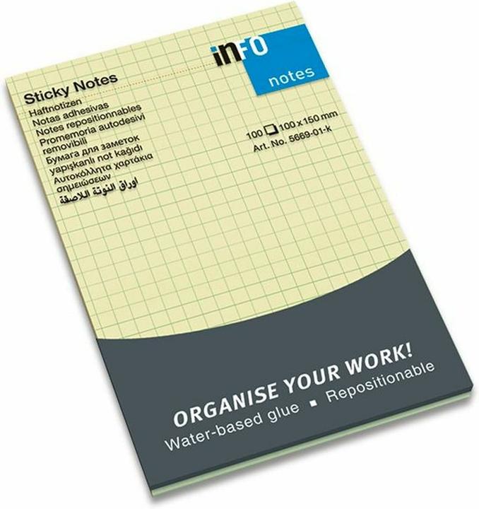 STICKY NOTES - Notes autocollantes (100 x 150 mm)