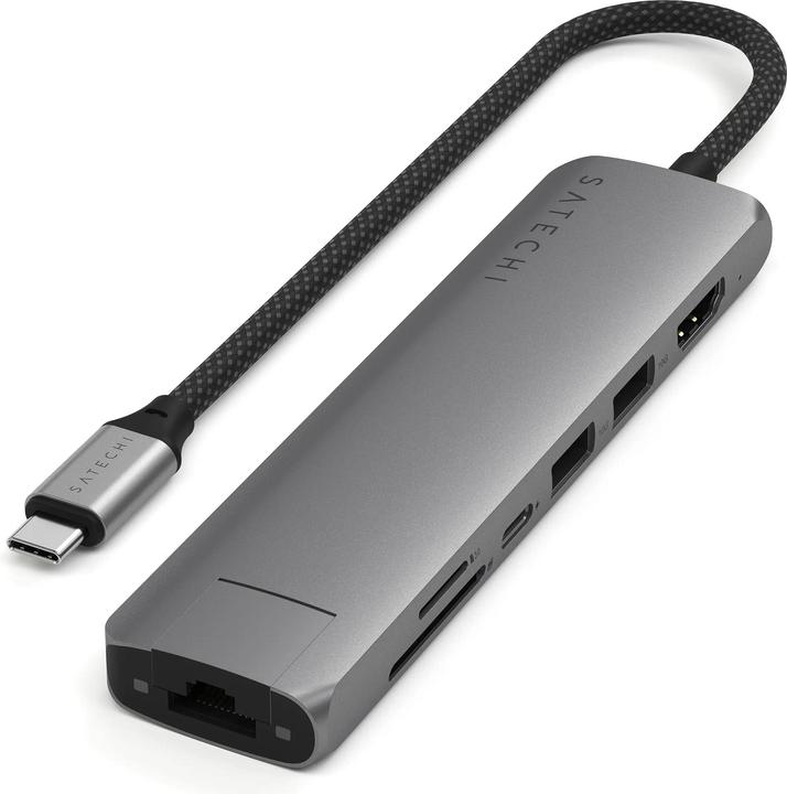 Immagine prodotto Satechi Slim 7 Multiport Hub Space Grey (USB-C, 7 Porti)