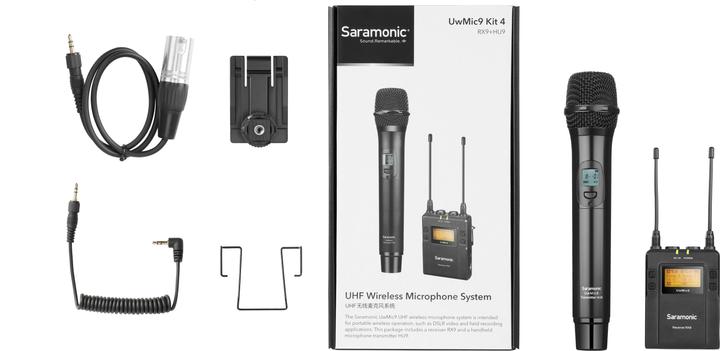 Actual product image Saramonic UwMic9 Kit 4 (RX9 + HU9) Zestaw do bezprzewodowej transmisji dźwięku