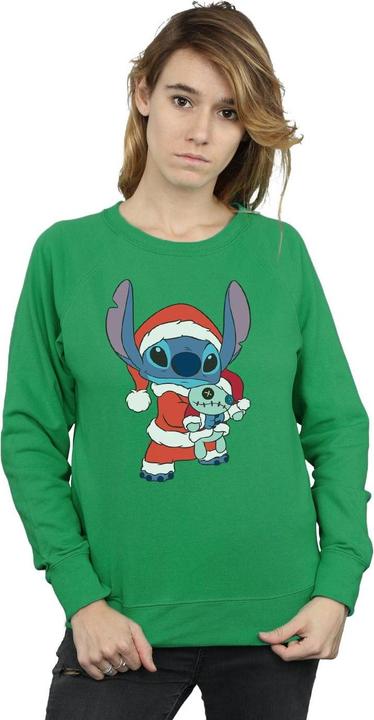 Actual product image Disney Womens/Ladies Lilo And Stitch Stitch Christmas Sweatshirt (XL)