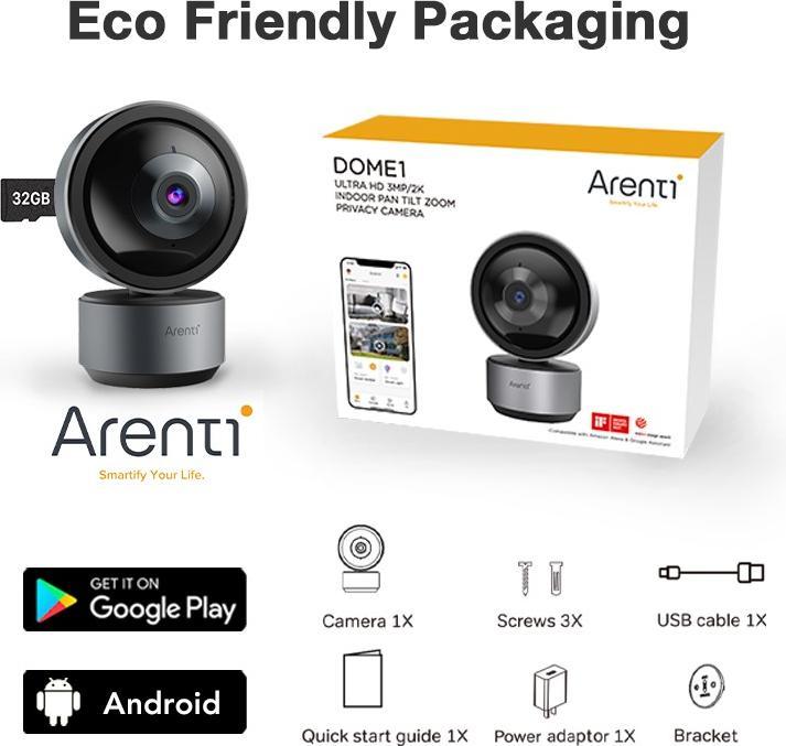 Produktbild Arenti DOME1 3MP/2K (2880 x 1600 Pixels)