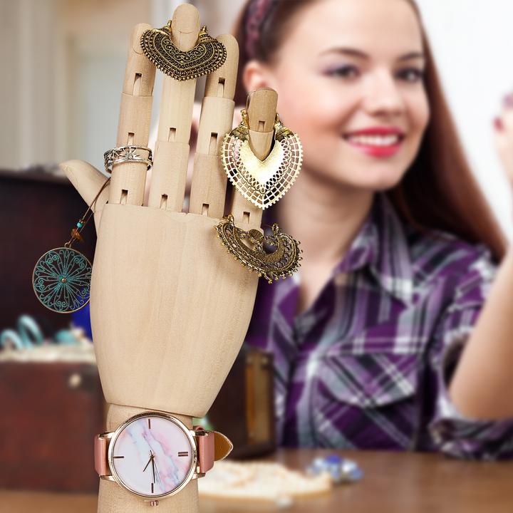 Actual product image Relaxdays Wooden hand
