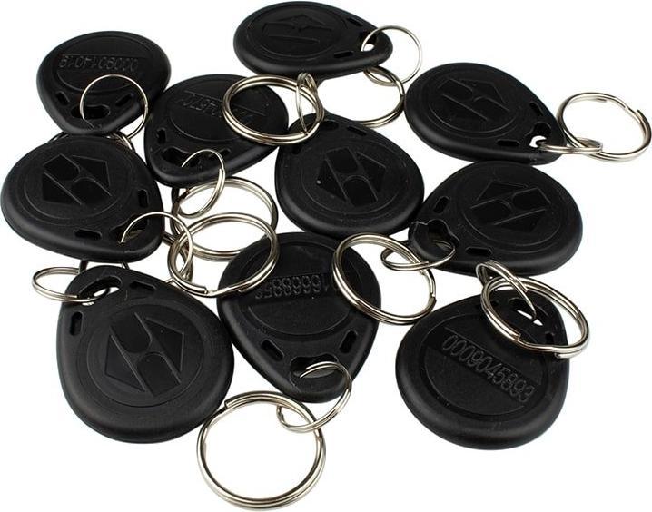 Produktbild JTI 10 x 125 kHz RFID-Smart-Tag - Schwarz (Schlüsselkarte)