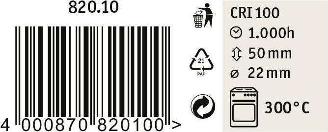 Actual product image Paulmann Bulb lamp oven (E14, 15 W, 85 lm, 1 x, G)