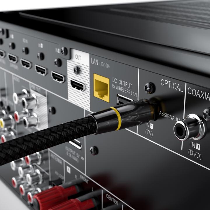 Immagine prodotto CSL Cavo ottico, S/PDIF, Toslink, spina in metallo, rivestimento in nylon, fibra ottica, cavo audio (5 m, Ottico)