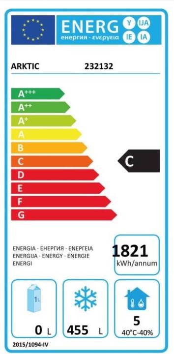 Label énergétique Hendi Congélateur Profi Line (Autonome, 670 l)