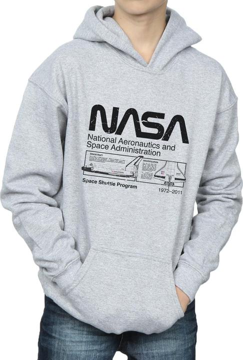 Actual product image Nasa Boys Space Shuttle Hoodie (116)