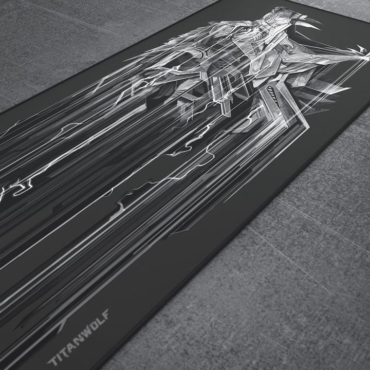 Immagine prodotto Titanwolf Tappetino per mouse da gioco, 900 x 400 mm XXL, migliora la precisione e la velocità, nero (Largamente)