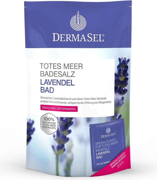 Actual product image DermaSel Bath Salts Lavender German/French (Bath pearls)