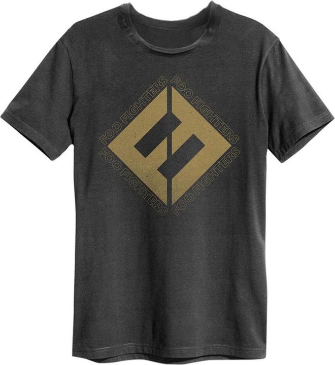 Actual product image Amplified Unisex Adult Concrete & Gold Foo Fighters T-Shirt (XXL)