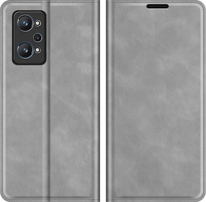 Produktbild Cazy Book Case Kompatibel mit Realme GT Neo 3T - Hülle klappbar Magnetisch Kunstleder - Grau (Realme GT Neo 3T)