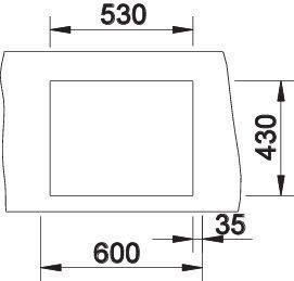 Immagine prodotto Blanco Claron 500-U Durinox (Lavello sottopiano, 44 cm, 54 cm)