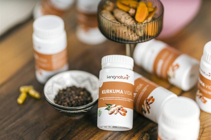 Image du produit Kingnature Kurkuma Vida (72 pièce(s), Capsules, 82 g)