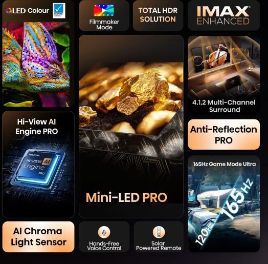 Actual product image Hisense TV 85U8Q (85", U8KQ, LED, 4K, 2025)