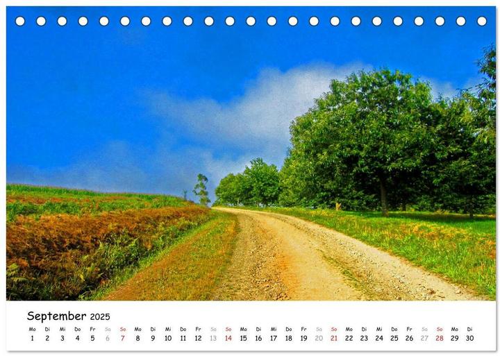 Produktbild Jakobsweg - Camino Ingles (Tischkalender 2025 DIN A5 quer), Monatskalender (A5, Deutsch)