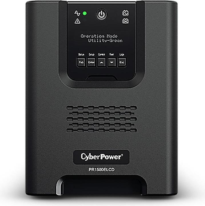 Image du produit Cyberpower PR1500ELCD Line-Interactive 1500VA/1350W Sinsuwelle AVR LCD Sortie(8) IEC RS232 USB HID EPO SNM... (1500 VA, 1350 W, Line-interactive Onduleur)
