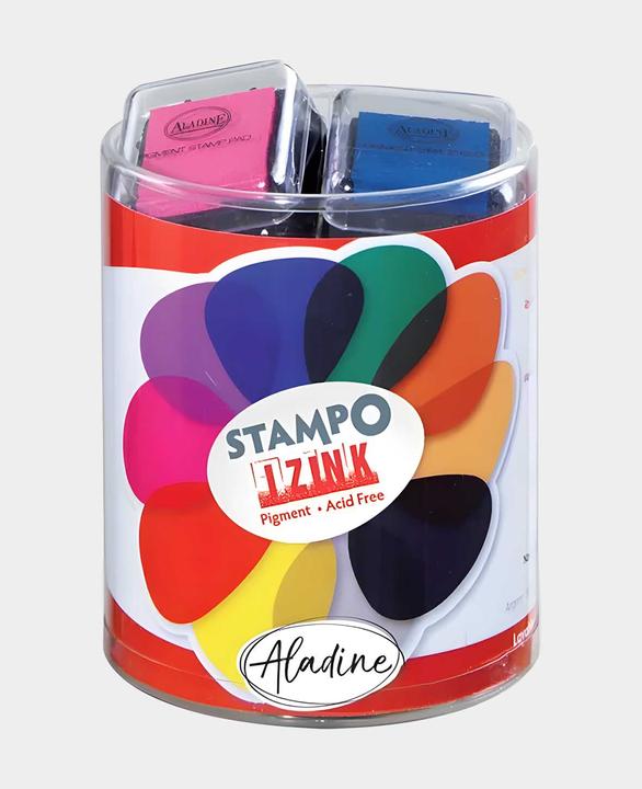 Immagine prodotto Aladine Set di tamponi per timbri Izink Prisma, colori base, 10 pezzi.