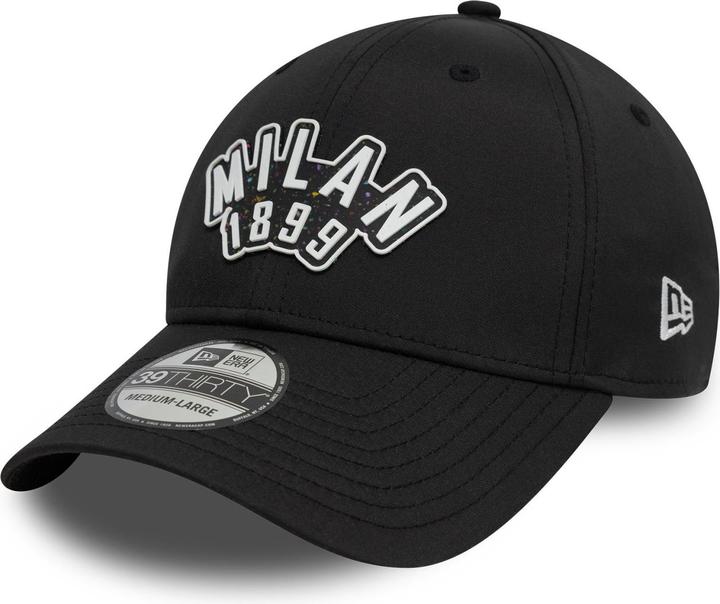 Image du produit New Era 39Thirty Stretch Cap - RUBBER AC Milan schwarz (S)