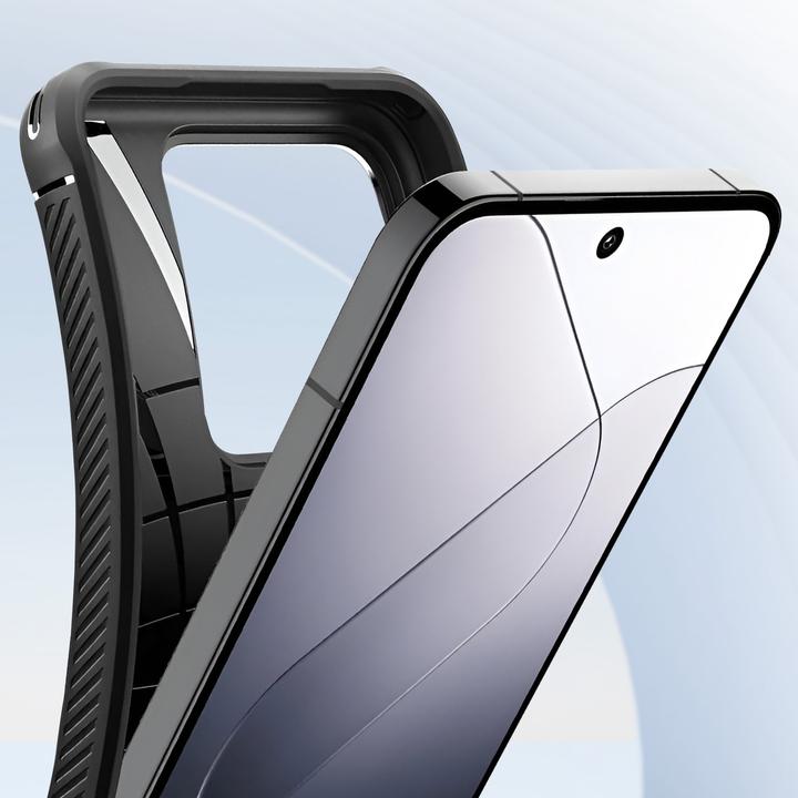 Actual product image Spigen Rugged Armor Xiaomi 14 czarny/matte black ACS07422 (Xiaomi 14)