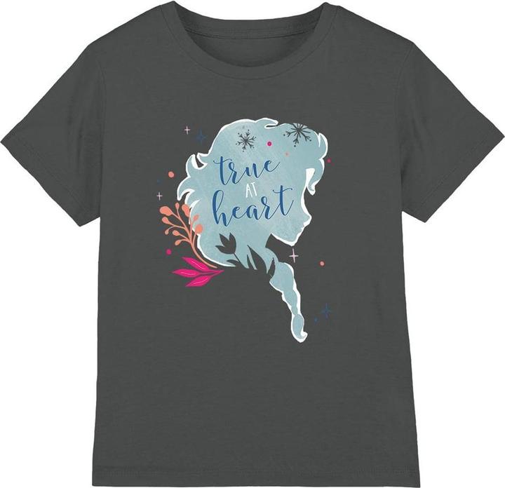 Actual product image Disney Frozen Childrens/Kids True At Heart Elsa Silhouette T-Shirt (128)