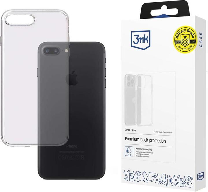 Image du produit 3MK Clear Case Back cover, Apple, iPhone 7 Plus/8 Plus, TPU, Transparent (Apple iPhone 7 Plus)