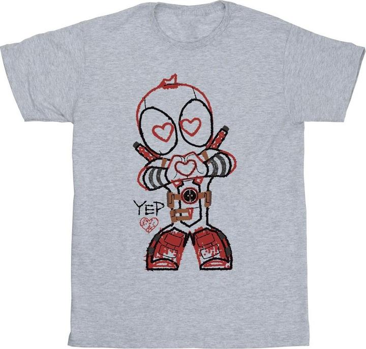 Image du produit - T-shirt DEADPOOL LOVE BEAM LINE - Homme (L)