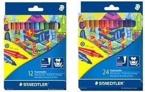Produktbild Staedtler Fasermaler Noris Club, 24er Kartonetui Minenstärke: 1,0 mm, rund, leicht auswaschbar, Kappe mit (In Schreibfarbe, 24 x)