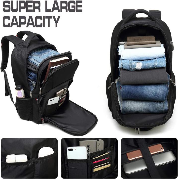 Image du produit Della Gao Laptop-Rucksack mit USB-Anschluss (für 17 Zoll) (32 l)