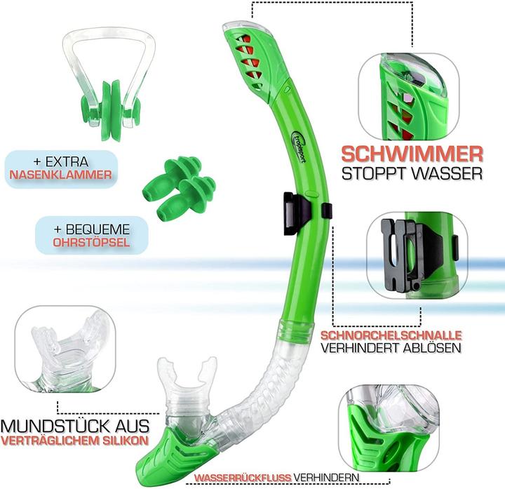 Image du produit Tropisport Set de plongée Premium avec masque et tuba - Plongeur anti-buée incassable inclus