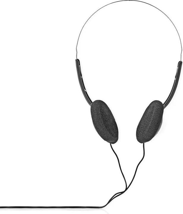 Actual product image Nedis On-ear headphones Wired 1.2 m Black, one-size, HPWD1101BK (Cable)