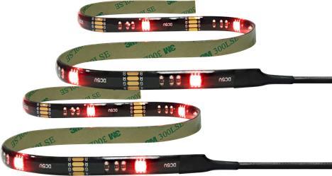 Image du produit Deltaco LED juosta GAMING RGB, 2x50cm,12 (Multicolore, 200 cm, Intérieur)