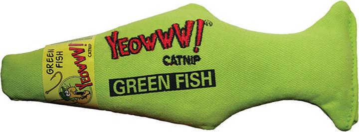 Yeowww Poisson vert avec l'herbe à chat (Jouets avec herbe à chat)
