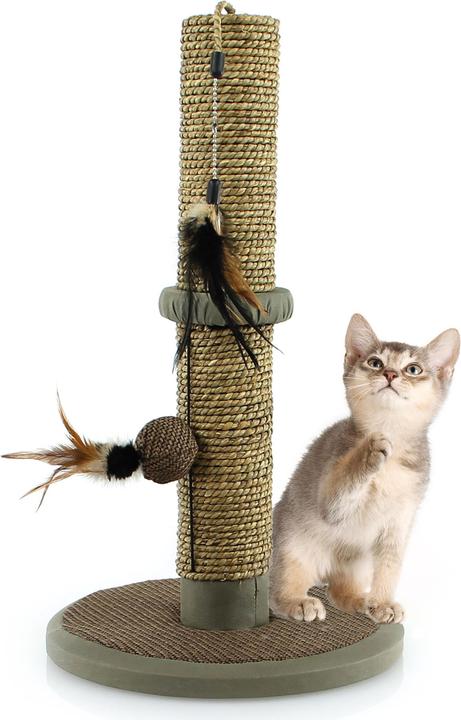 Swisspet Colonne à gratter Naturo (50 cm, Beige, Noir, Marron)
