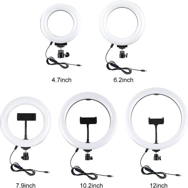 Image du produit Puluz PKT3035 Lampe vidéo selfie 26cm (éclairage annulaire)