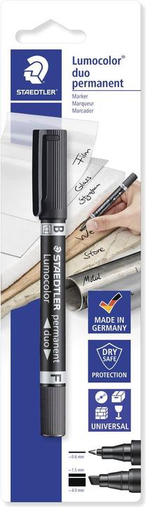 Actual product image Staedtler Lumocolor® permanent duo 348 B (Black, 4 mm, 1 x)