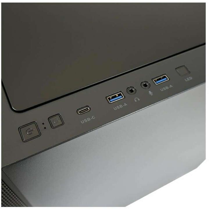 Image du produit LC-Power Boîtier MidiTower 715B black USB3.2/Audio,sans alimentation,SEAMLESS X (mATX, Mini-ITX, ATX)