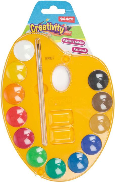 Immagine prodotto Tavolozza per dipingere 12 colori e pennelli