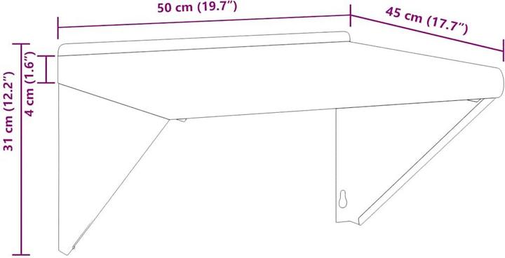 Actual product image VidaXL Shelf supports 4 pcs. Noble