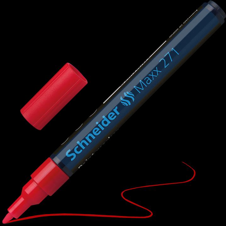 Actual product image Tajima Schneider Maxx 271 Oil Marker, Red (deep blue-red, 2 mm, 1 x)