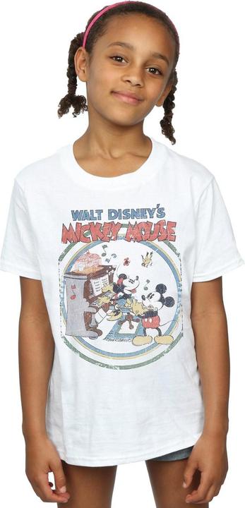 Actual product image Disney Girls Mickey Mouse Piano Cotton T-Shirt (140, 146)