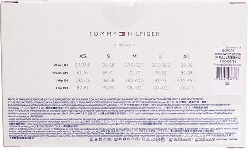 Image du produit Tommy Hilfiger Sous-vêtements Femme 3P Full Lace Bikini Style, Pink Amour/Deep Sky Blue/Black, M (M)