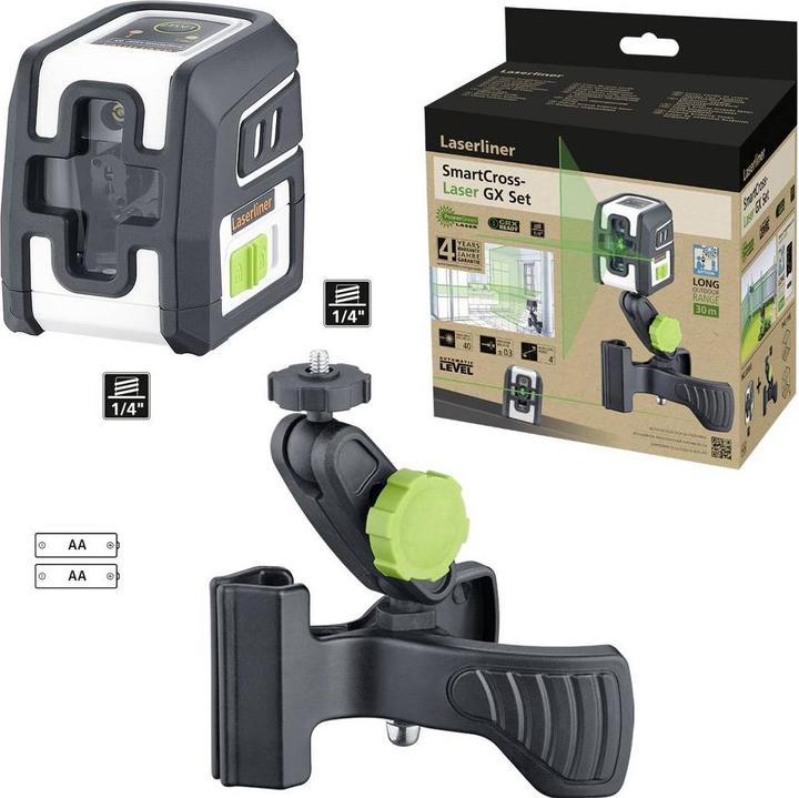 Produktbild Laserliner SmartCross-Laser GX Set Kreuzlinienlaser Reichweite (max.): 40 m