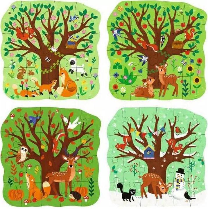 Produktbild Ravensburger Puzzle UP! Vier Jahreszeiten von, 12004002 - 4 konturgeformte Puzzles mit 12, 16, 20 (24 Teile)