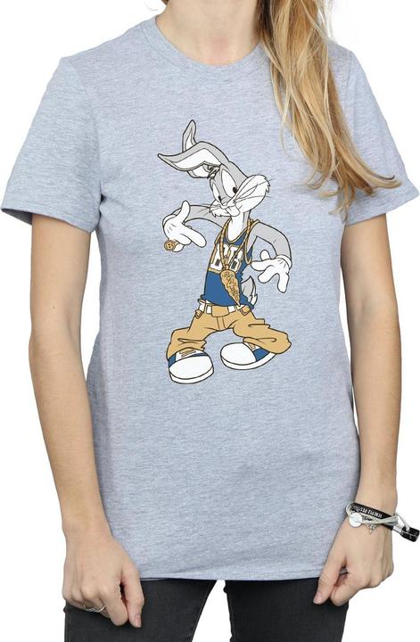 Actual product image Looney Tunes Womens/Ladies Rapper Bugs Bunny Cotton Boyfriend T-Shirt (M)