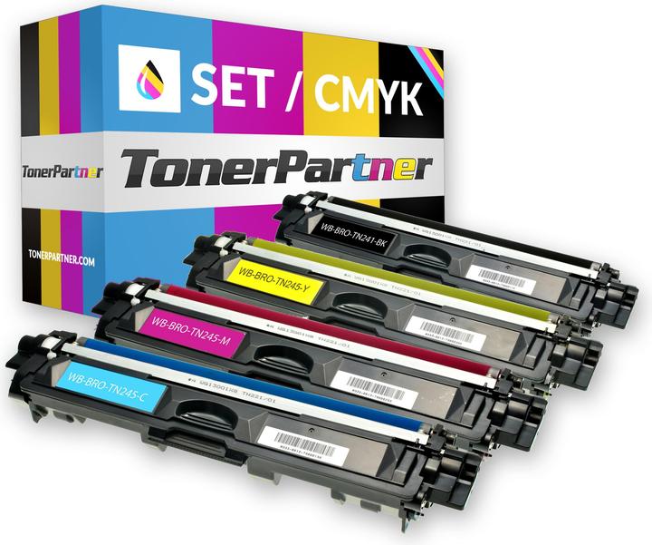 Inkadoo Toner compatible pour Brother TN-241 (M, CF, Y, C)