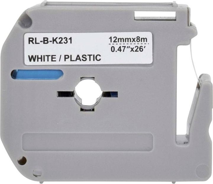 Produktbild Renkforce Schriftband RF-LT-BMK231 Kompatibel ersetzt Brother M-K231 Kunststoff (1.20 cm, Grau)