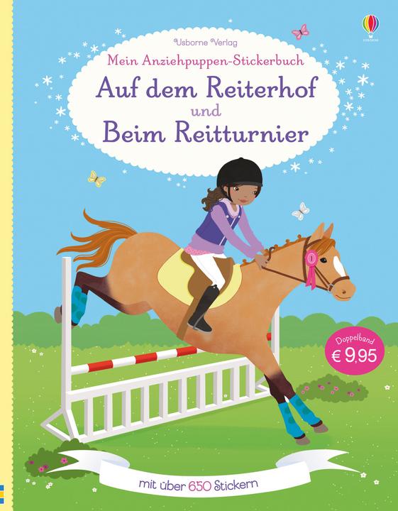 Il mio grande libro di adesivi per bambole dress-up: Al maneggio e alla fiera del cavallo